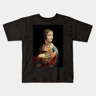 Lady with a Ginger Cat Kids T-Shirt